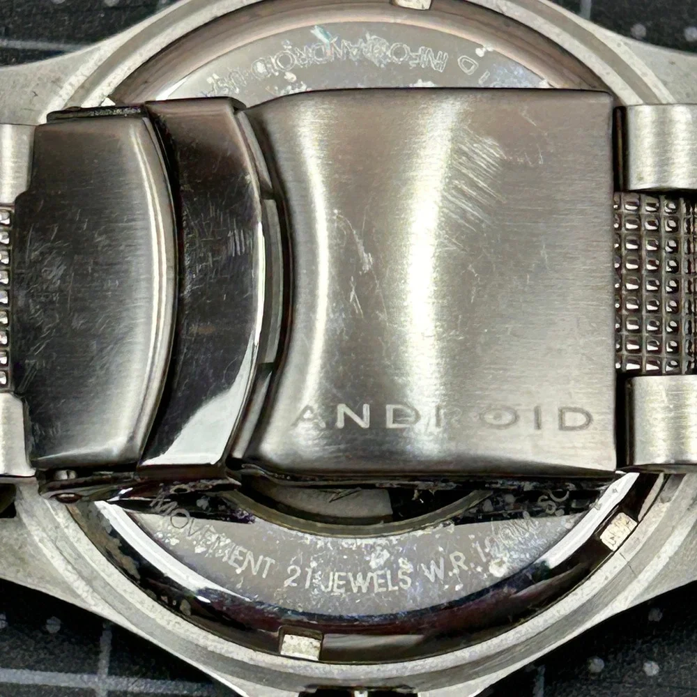 ANDROID Automatic Stainless Steel Mens Watch Blue‎ Dial 21 Jewels AD321